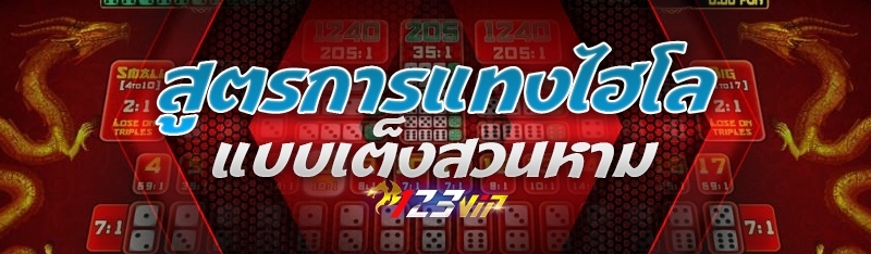 สูตรการแทงไฮโลแบบเต็งสวนหาม