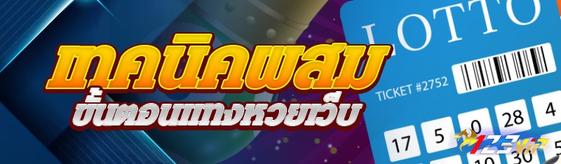 เทคนิคผสมขั้นตอนแทงหวยเว็บ
