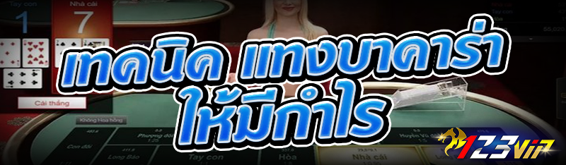 เทคนิค แทงบาคาร่า ให้มีกำไร
